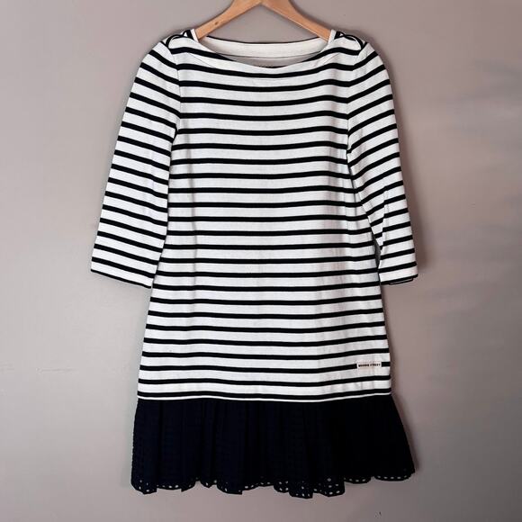 Kate Spade New York Broome Street Dot Eyelet Stripe Dress Size Small - Picture 2 of 6